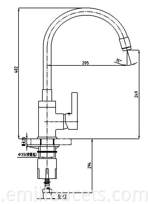 copper kitchen tap